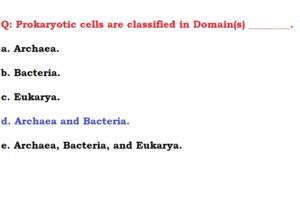 Prokaryotic cells are classified in Domain(s) ________.